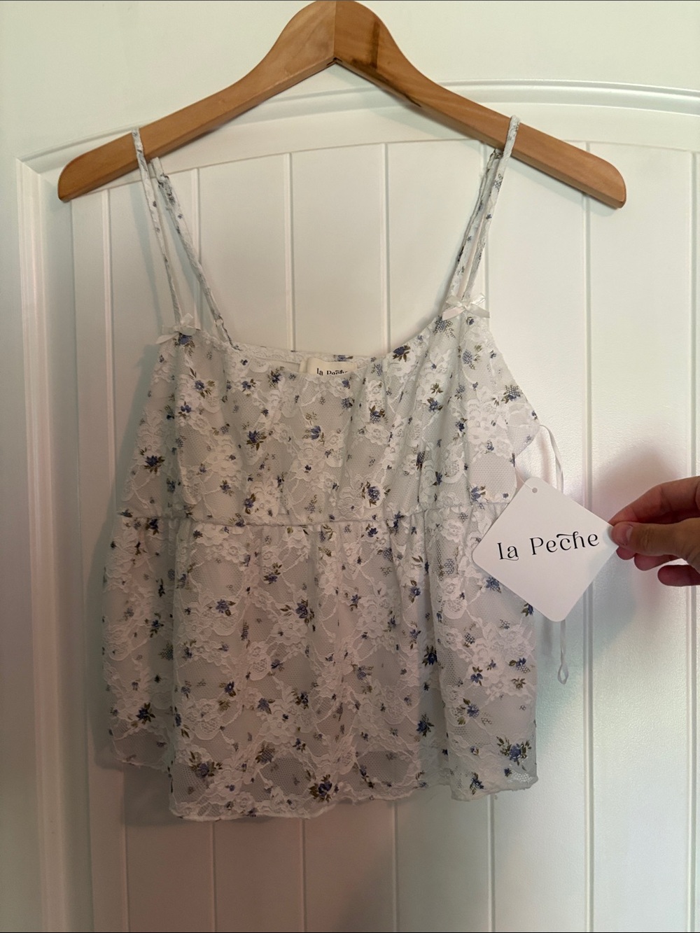 Cream Floral Lace Camisole